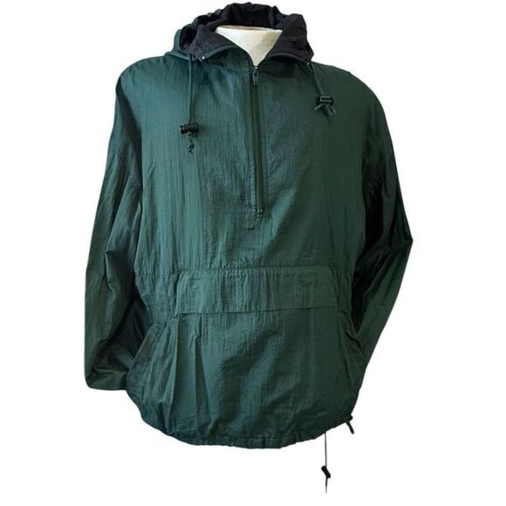 Vintage Honors Green Lightweight Pullover Windbreaker Size‎ L 90s Ukraine Made